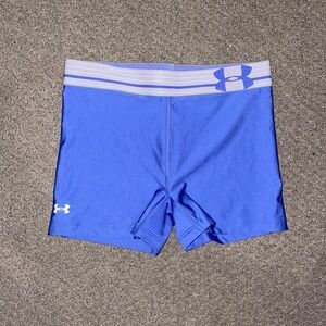 Periwinkle athletic spandex shorts